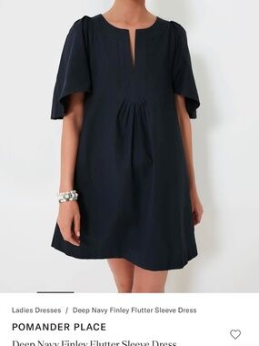 Tuckernuck, Pomander Place, Black Finley flutter sleeve dress, M